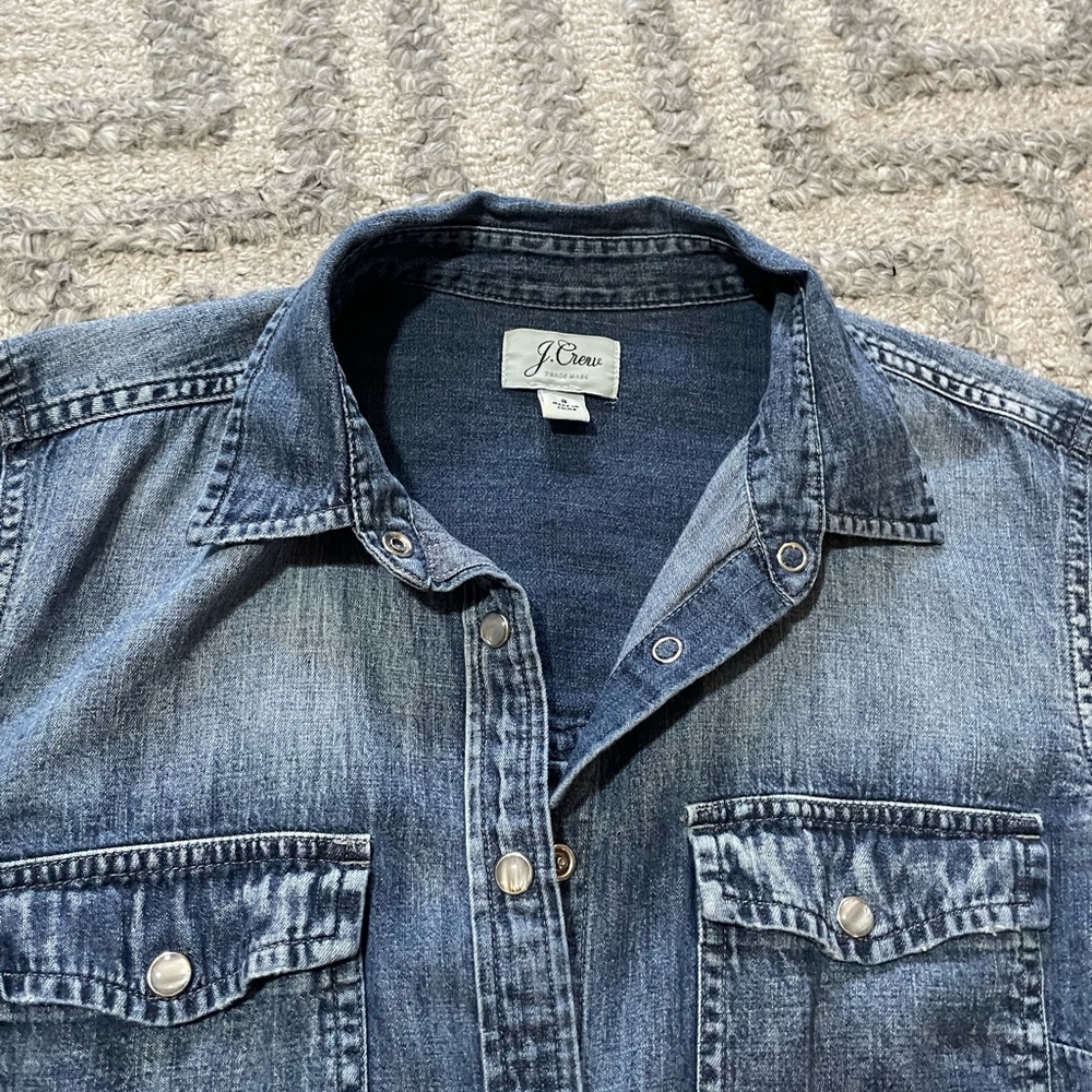 J.Crew Denim Button-Up Shirt western style
